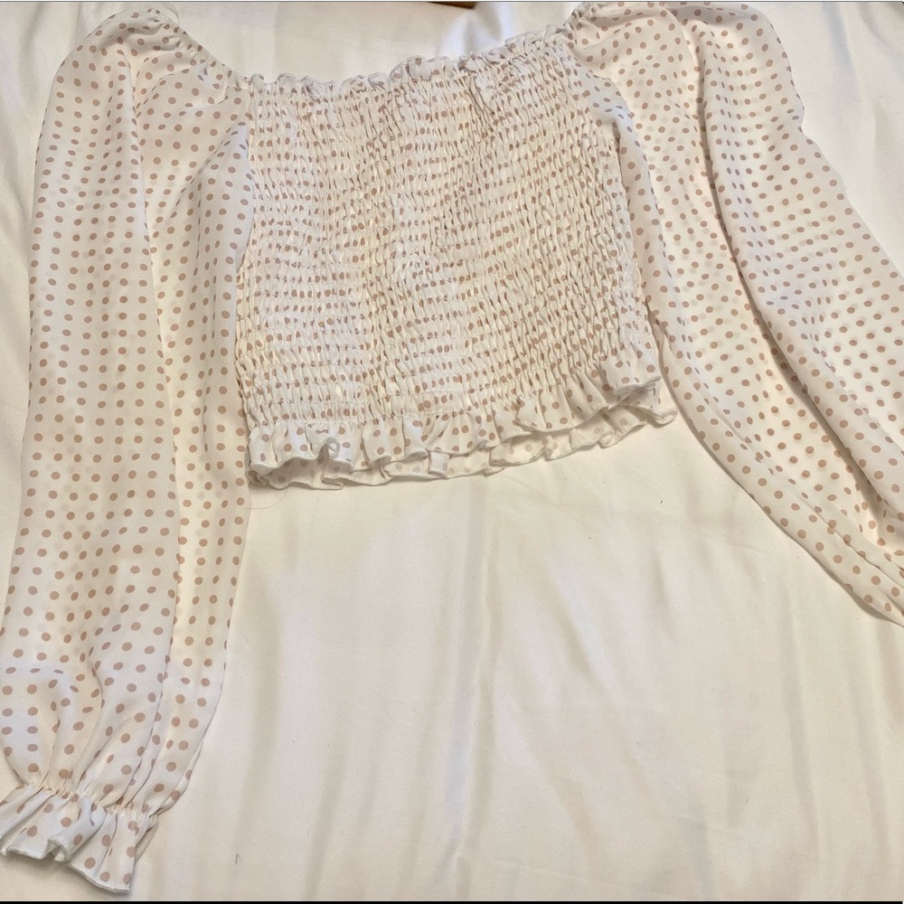 NWOT polka dot crop top